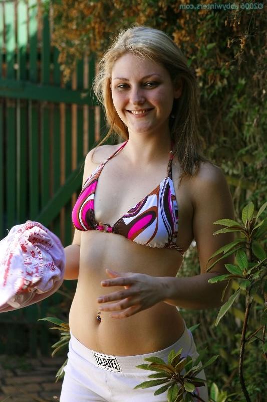 11P Blonde girl Denise outdoor