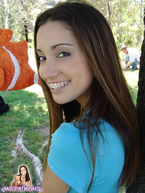 15P Tiny titted eighteen year old shows pussy outdoor