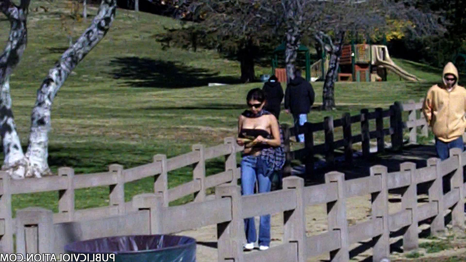 15P Busty Milf Get Her Top Pulled Down In Public