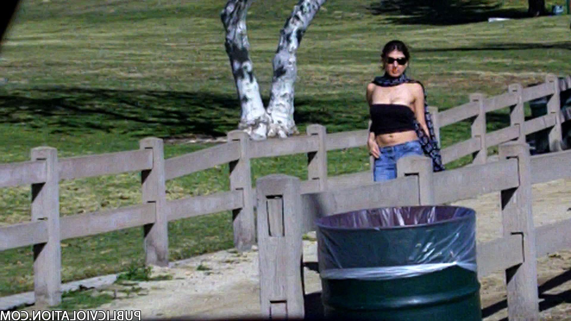 15P Busty Milf Get Her Top Pulled Down In Public