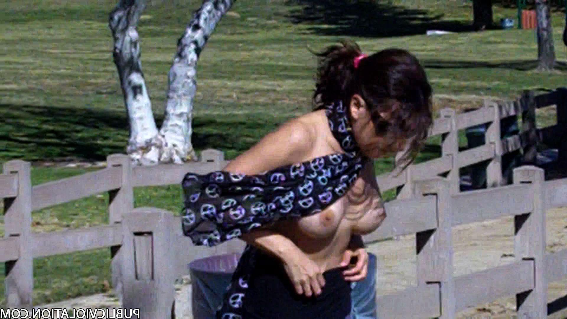 15P Busty Milf Get Her Top Pulled Down In Public