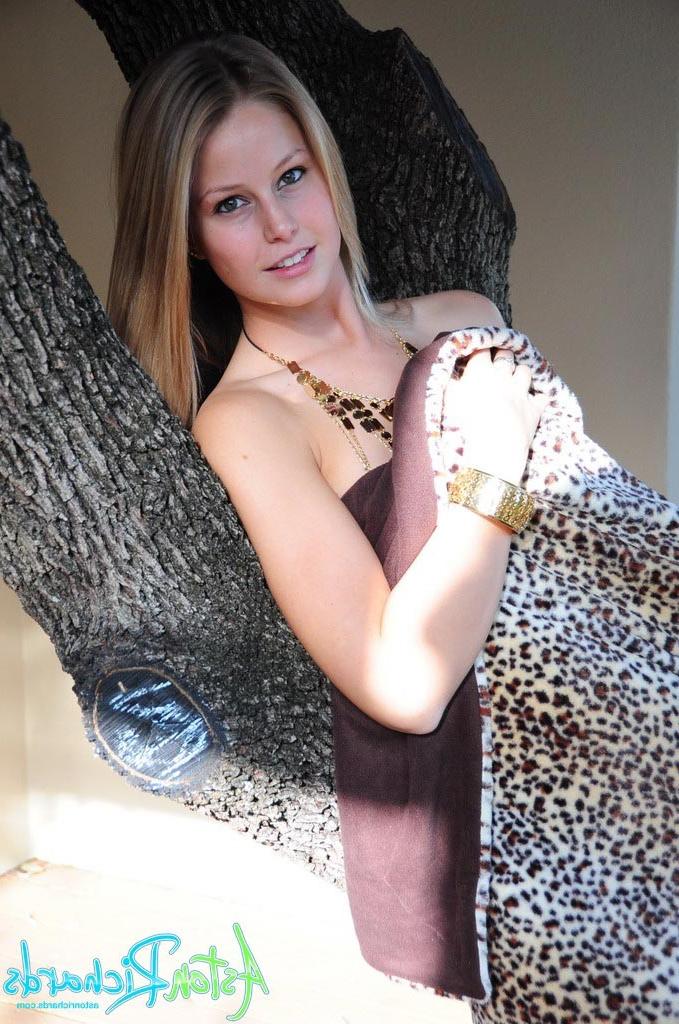 16P Teen with small boobs flashing outside