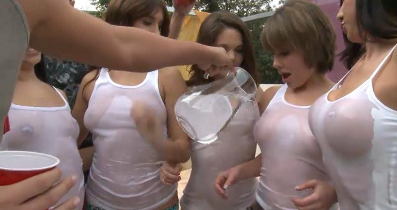 16P Paris Marie and her sluts in a pool orgy