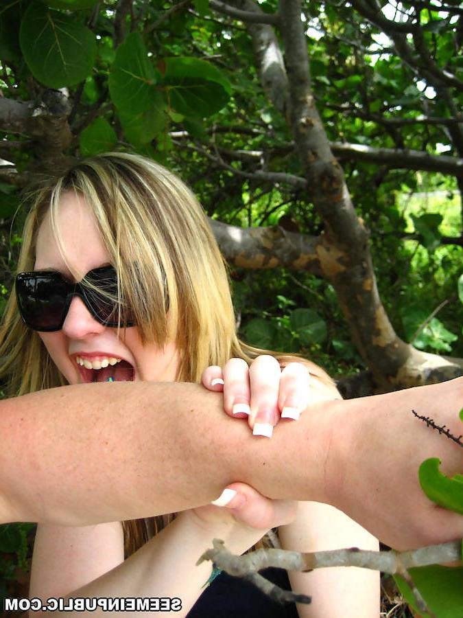 15P true amateur blonde teen gets banged hard in a forest