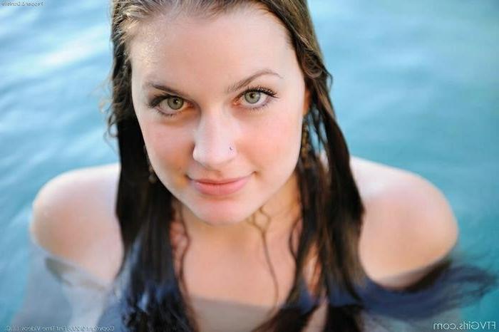 16P Natural Busty Teen Goes For Swim