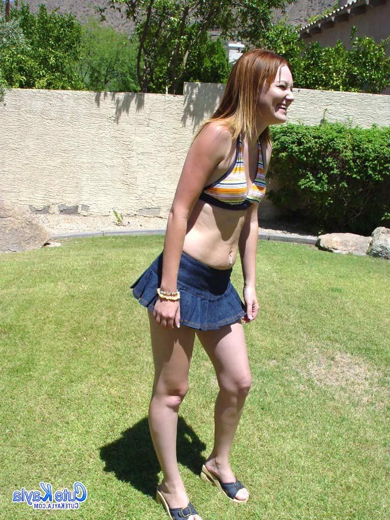 18P Redhead teen nude outside