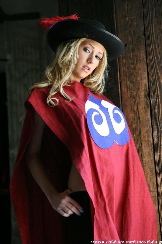 15P Hillary Scott as a sexy musketeer teasing in the forest