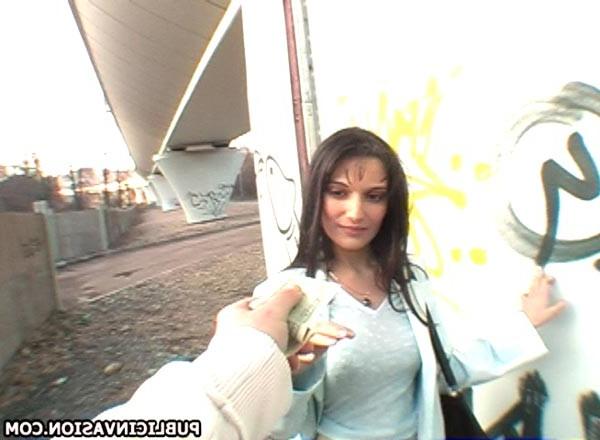 16P We paid her for a good outdoor session-brunette under the bridge