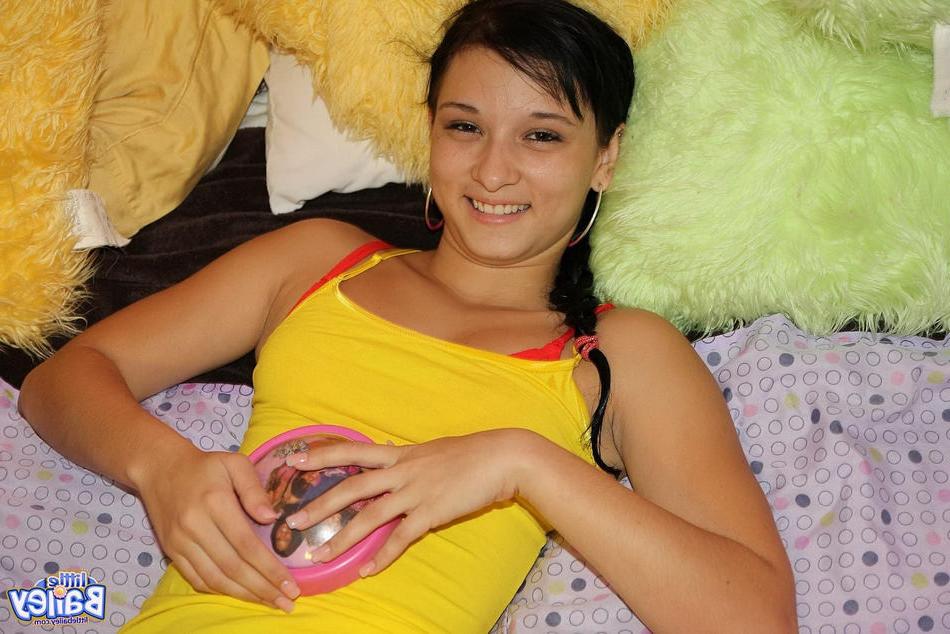 15P Petite 18 year old showing off cute little ass in thong panties