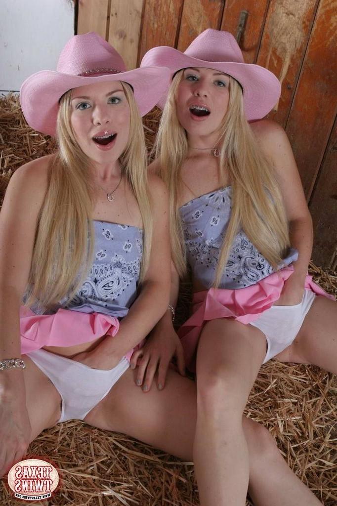 15P Tiny titted eighteen year old blonde twins drop their panties