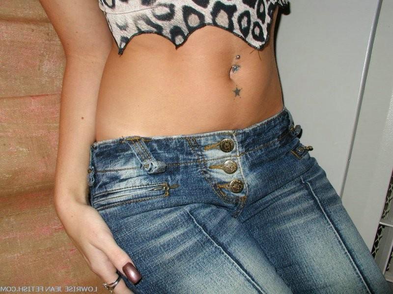 16P Teen Tara in tight jeans and tiny thong