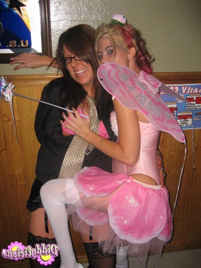 16P Tiny teen in fairy costume for Halloween