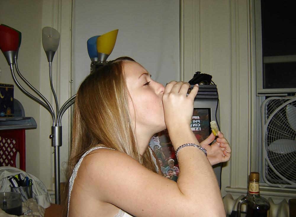 21P Blond Amateur Girlfriend Sucking her Bf's dick