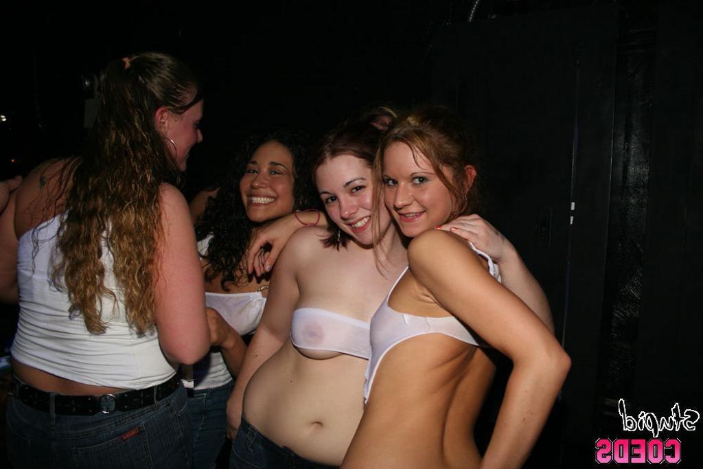 16P drunk teen college girls show their tits in wild wet t shirt con