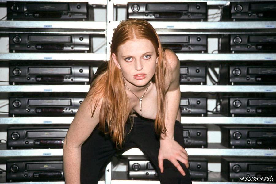 18P Freckled redhead babe strips down to her high heeled boots