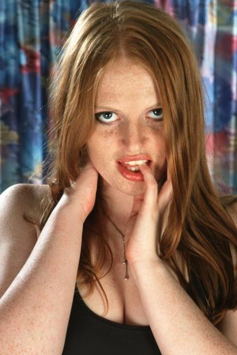 16P Freckled Pouty Redhead Strips Off Her Tight Lil Dress 