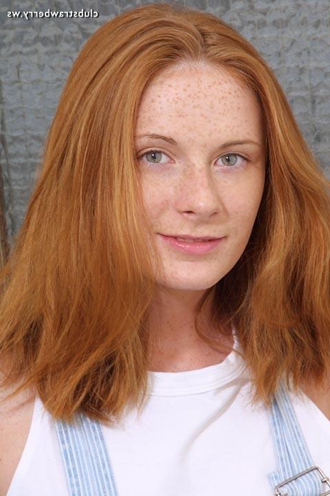 18P Cute freckled redhead teen fingers tight twat