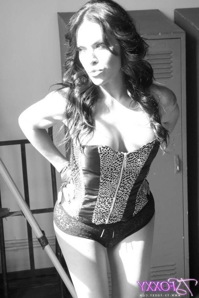 16P Sexy shemale posing in a corset