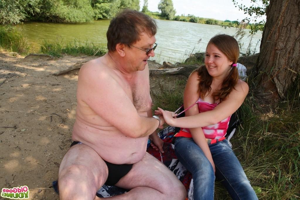 16P When Celine and her boyfriend get it on with an old guy their sex is on fire 