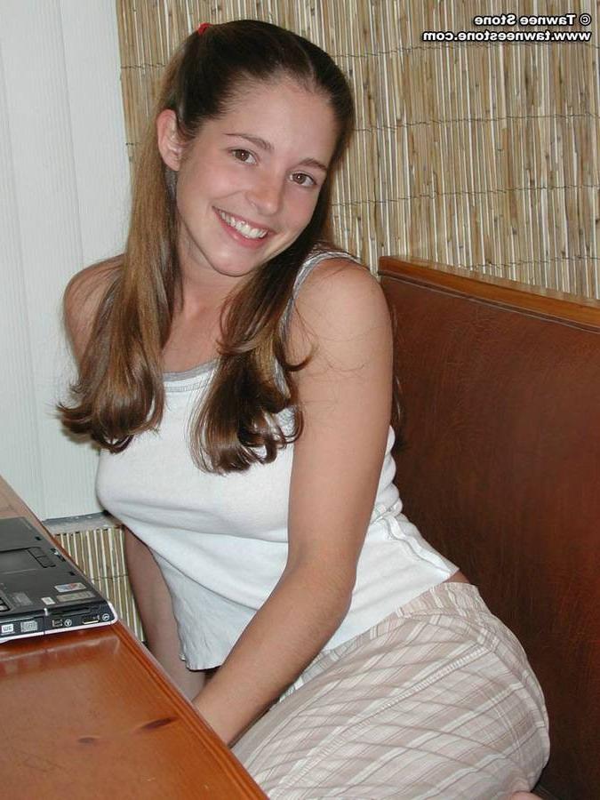 15P Teen takes off her white panties and shows her bald pussy