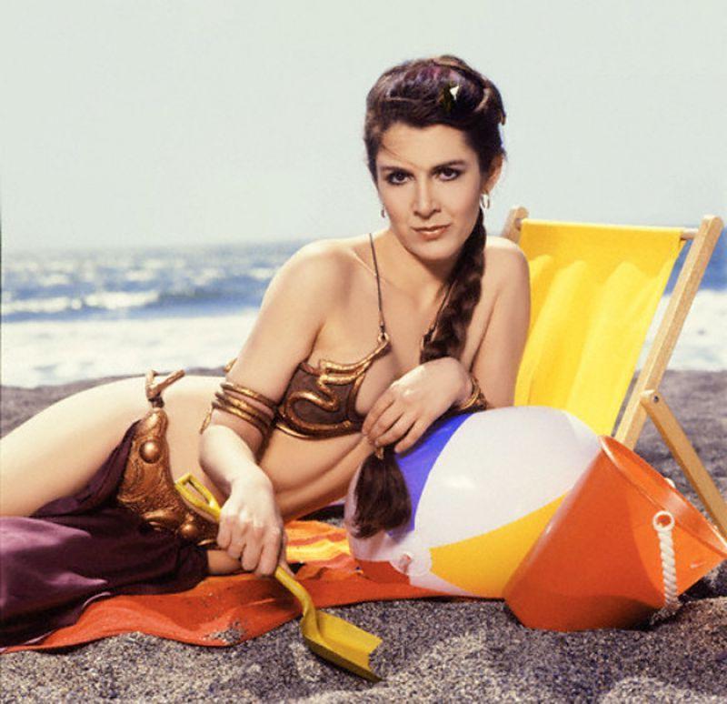 5P Carrie Fisher Sexy Photos