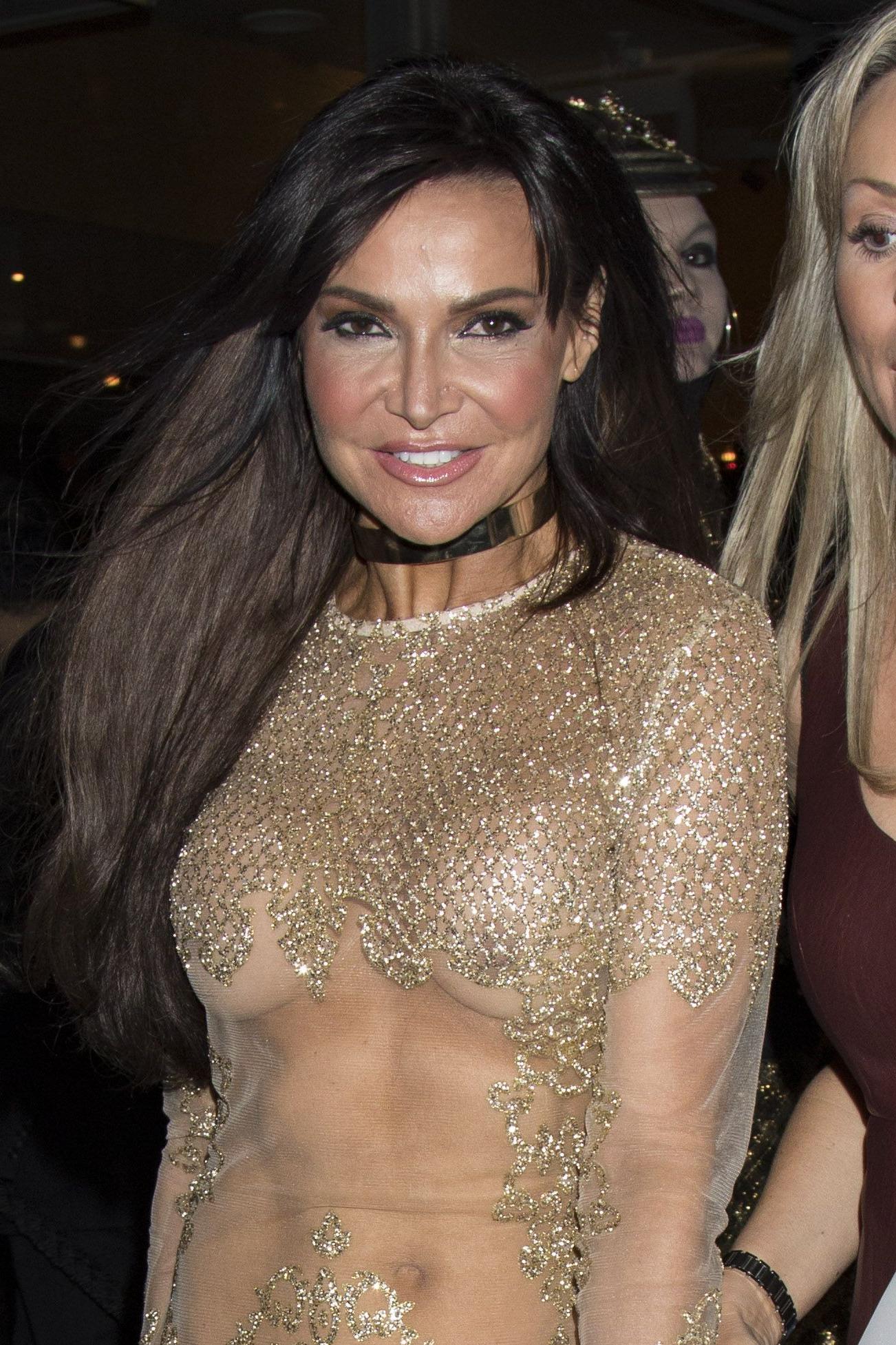 25P Lizzie Cundy Wearing Incredible See-Through Dress
