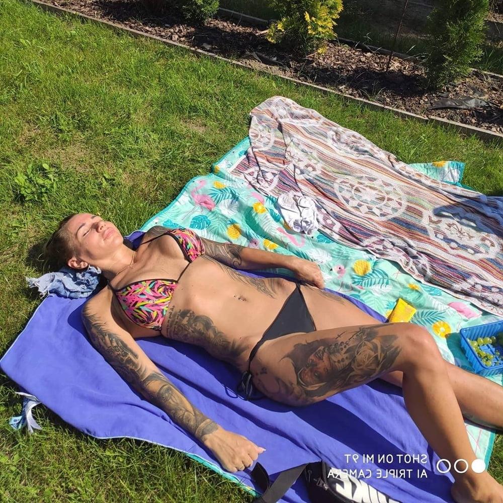 25P Hot busty Polish tattoed MILF with hard nipples