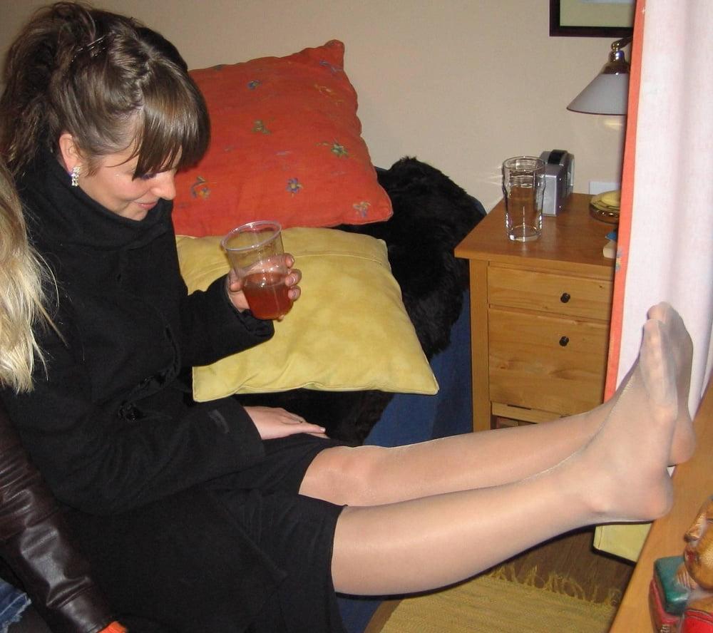 25P Russian Slags in Pantyhose