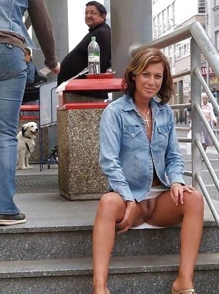 25P on the stairs showing off mainly no panties