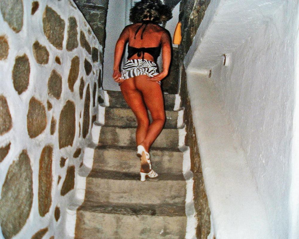 25P on the stairs showing off mainly no panties