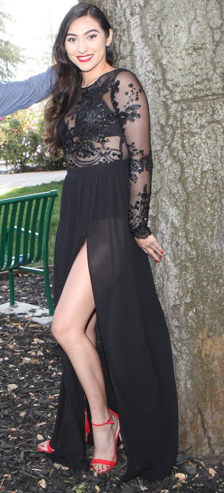 17P Latina Ass See Through Dress