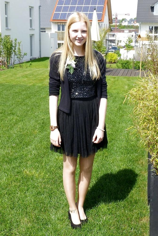 25P Teens In Formal Attire Wearing Pantyhose