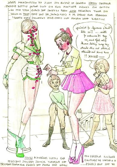 4P SISSY MARTYRIZED BY LITTLE GIRL'S