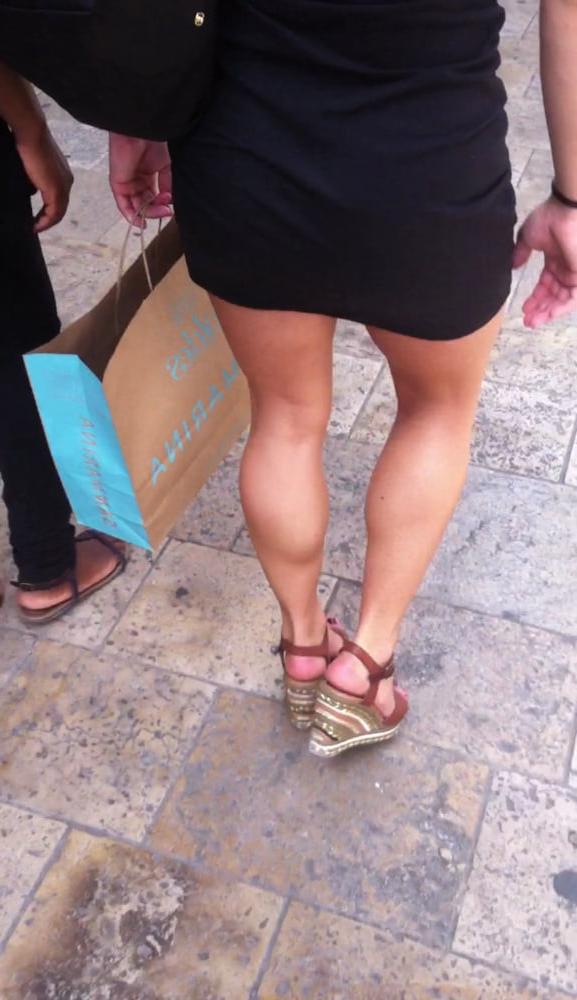 13P hot girl with tight mini dress so hot high heels and boobs