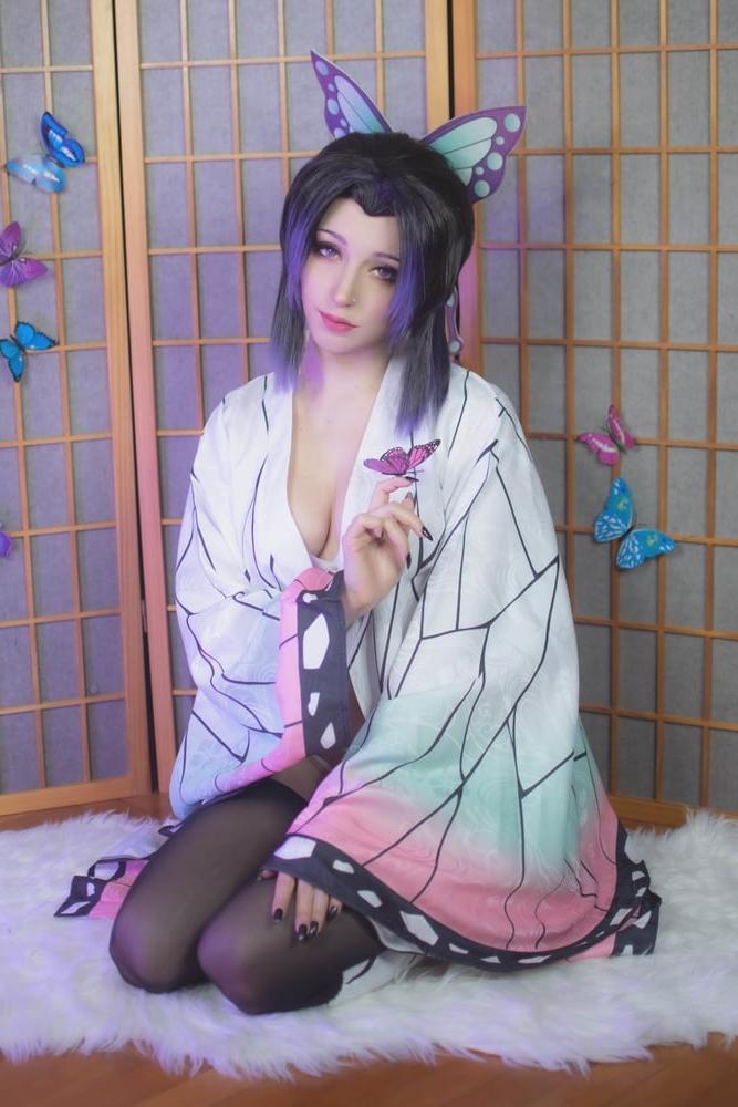 25P Cosplay Shinobu Kocho (Kimetsu no Yaiba)