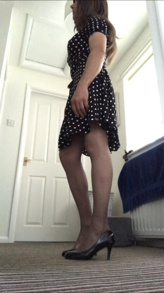 5P Barely black tights with my summer dress