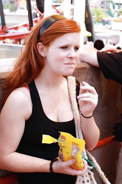 25P Freckled Redhead Blonde College Babes