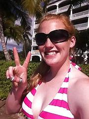 25P Freckled Redhead Blonde College Babes