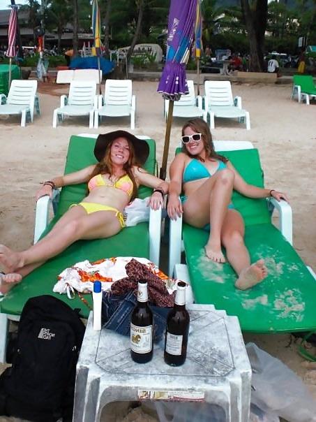 25P Freckled Redhead Blonde College Babes