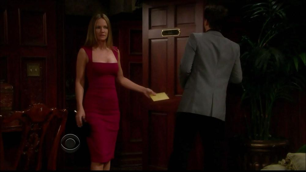 25P Sexy Soap Star Sharon Case Stuns In A Red Dress