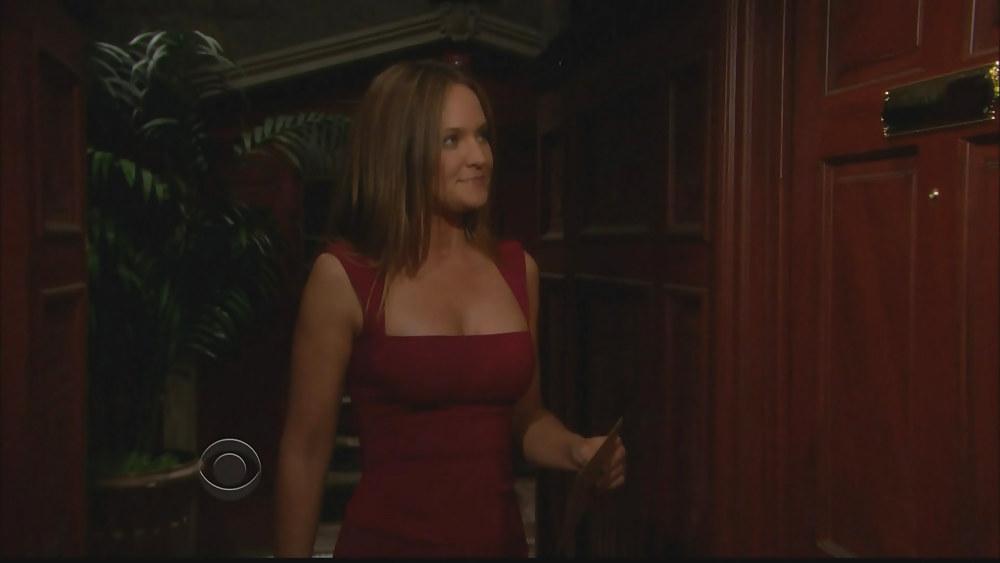 25P Sexy Soap Star Sharon Case Stuns In A Red Dress