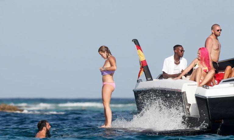 8P Rita Ora topless Ibiza vacation boat