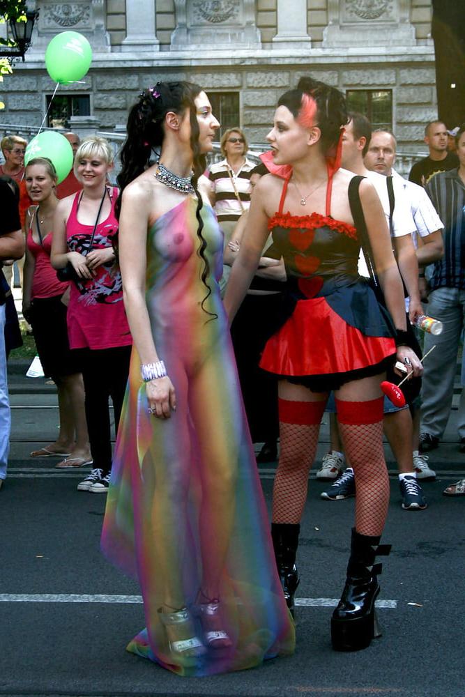 11P Shaved girl public with see through dress