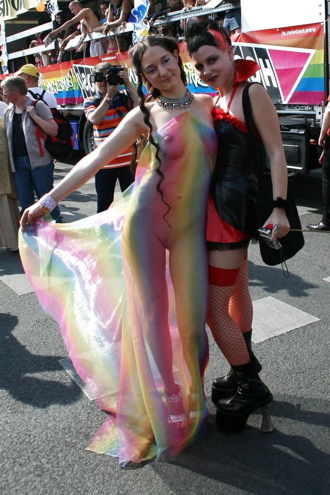 11P Shaved girl public with see through dress