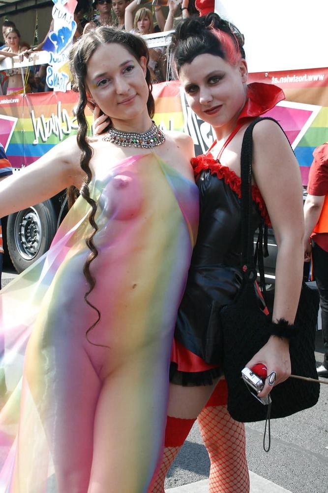 11P Shaved girl public with see through dress