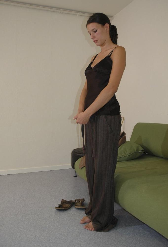 25P Strip naked! Embarrassed naked female (ENF) forced to strip