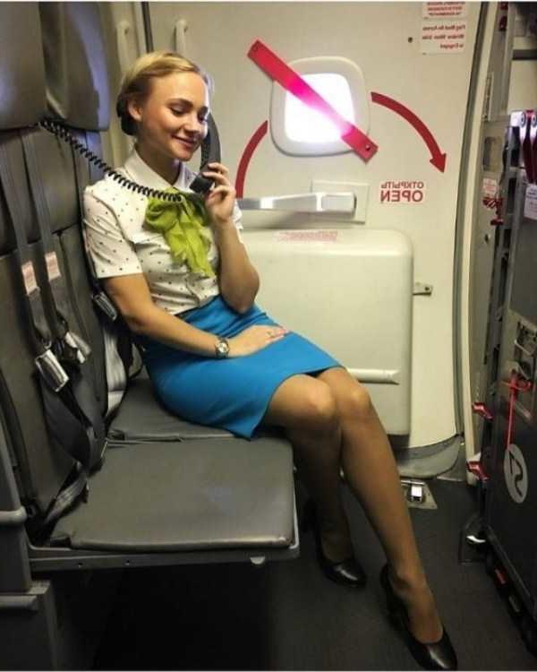25P Sexy Stewardess in Heels and stockings 2