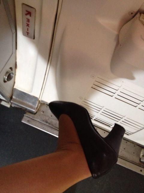 25P Sexy Stewardess in Heels and stockings 2
