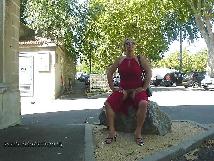 10P Fabienne french mature outdoor