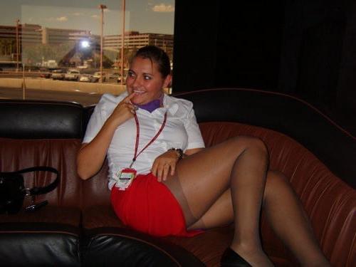 25P stewardess ooppss tights pantyhose